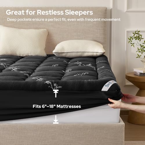 bedlore king mattress topper, thick soft pillow top, package contents