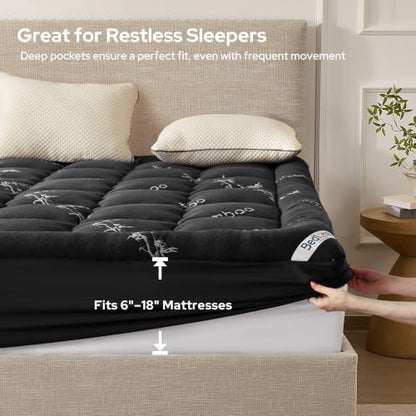 bedlore king mattress topper, thick soft pillow top, package contents