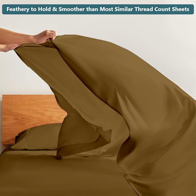 Luxury Queen Sleeper Sofa Bed Sheet Set, 100% Egyptian Cotton, 338 Thread Count - Image 6
