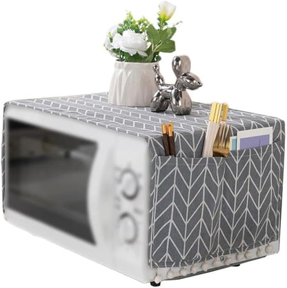 Microwave Oven Cover Dust Oil Proof Cotton Linen Waterproof Fabric Cloth by Unknown