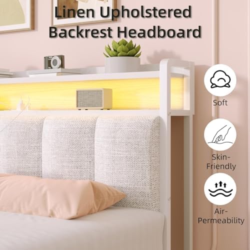 immerstable full size bed frame with led lights, package contents