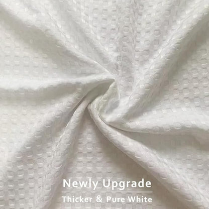 MIYE Pleated Waffle Weave Bed Skirt, Tailored Dust Ruffle 14 Inch Drop Easy Fit - Image 2