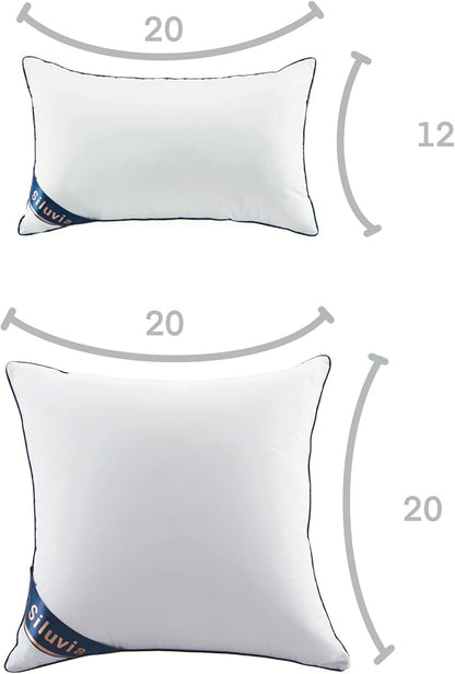 Siluvia Decorative 12x20 Pillow Inserts Set of 2 - Image 2