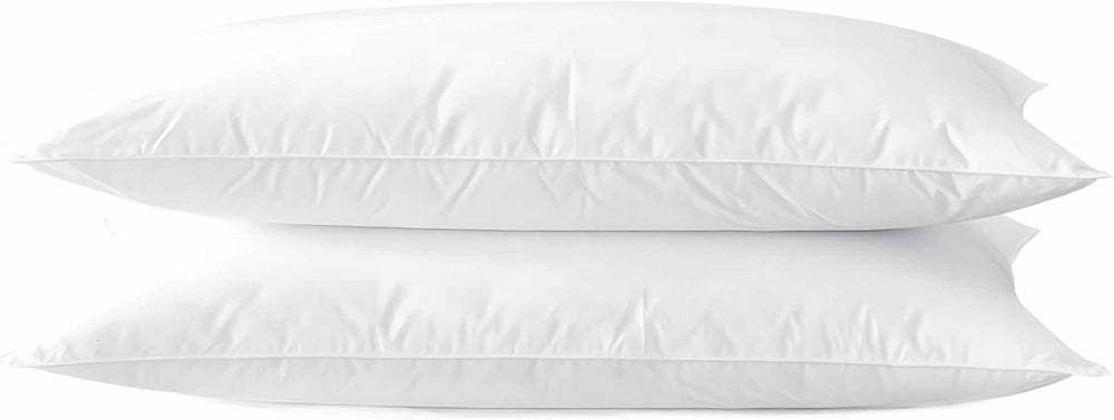 Acteb Ultra Thin Flat Soft Bed Pillows Standard Size Set of 2 Pack for Sleepi...