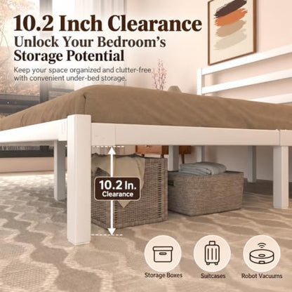 queen metal platform bed frame with headboard, stable, package contents