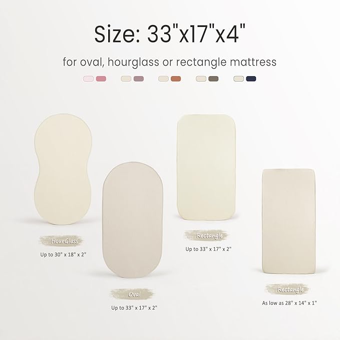 lulumoon Baby Muslin Bassinet Sheets: Cotton Bassinet Sheets Neutral - Image 2