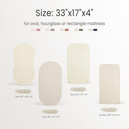 lulumoon Baby Muslin Bassinet Sheets: Cotton Bassinet Sheets Neutral - Image 2