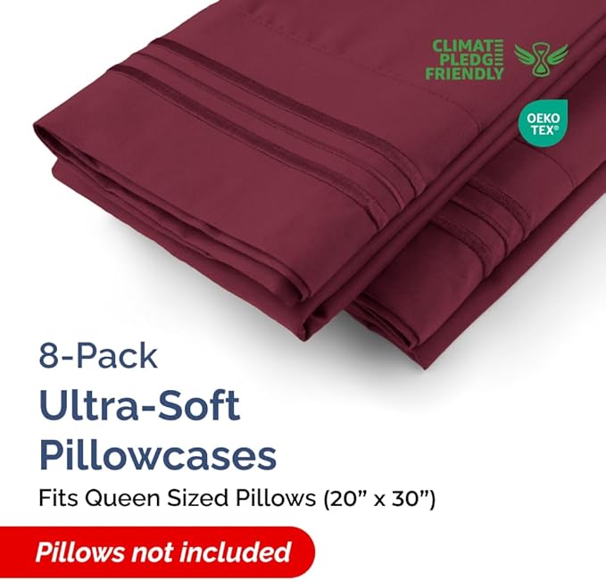 Queen Pillow Cases Set of 8 - Image 2