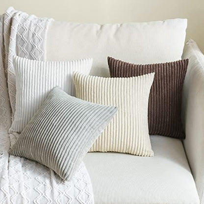 MIULEE Winter Pack of 2 Corduroy Pillow Covers Super Soft Throw Pillow Covers - Image 5