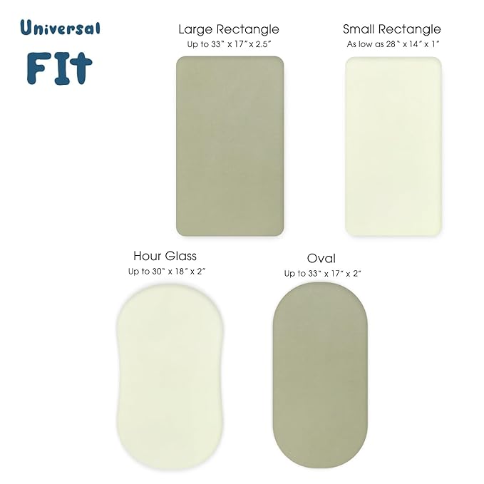 GRSSDER Stretchy Ultra Soft Fitted Bassinet Sheet 3 Pack, Universal Fit - Image 5