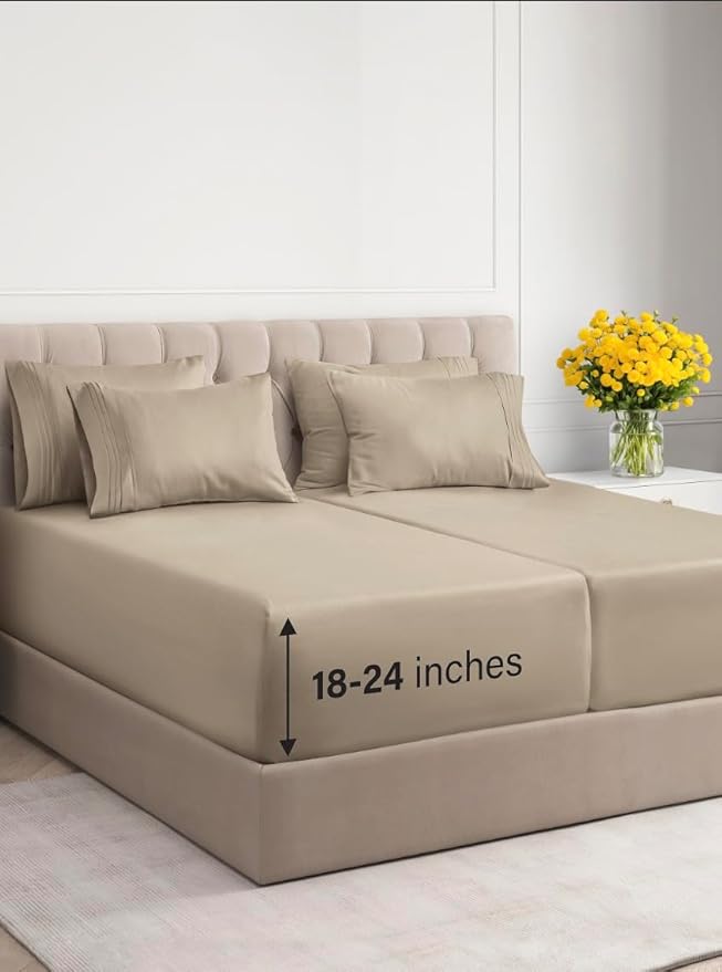 Extra Deep Split King Sheet Set by CGKUnlimited