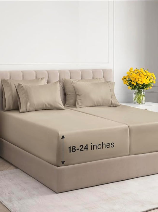 Extra Deep Split King Sheet Set by CGKUnlimited