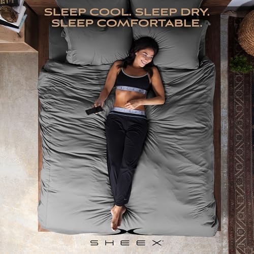sheex original performance cooling sheets, king/cal navy on a desk or shelf