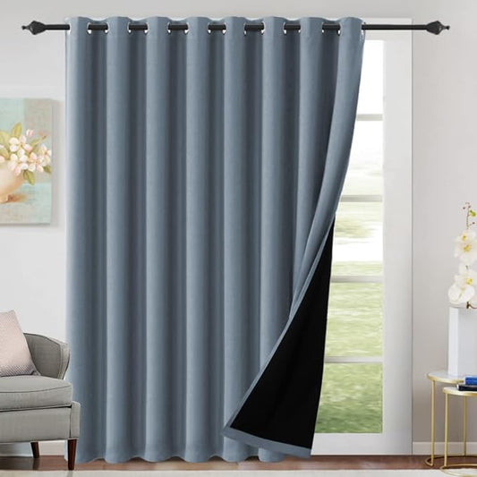 H.VERSAILTEX 100% Blackout Patio Curtains Thermal Insulated Curtains by HVERSAILTEX