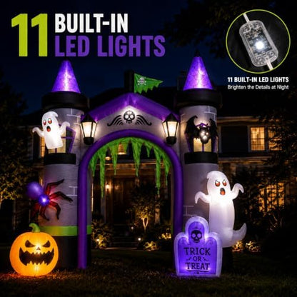 12.5 FT Inflatable Halloween Decorations, Huge Blow Up Halloween Archway