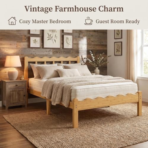 bamboo twin xl bed frame with headboard, 12 on a desk or shelf