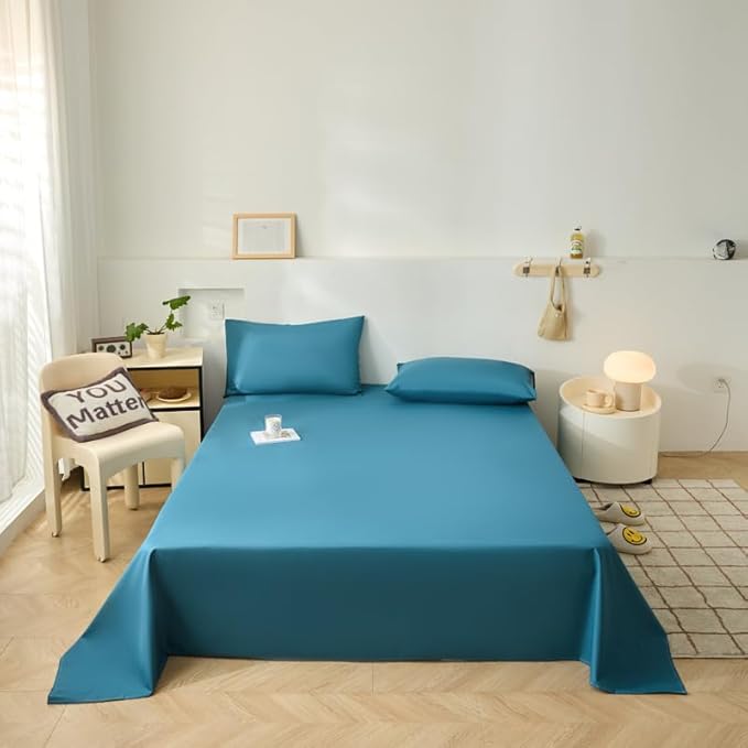 WenBags Lightweight Waterproof Flat Sheet 90 * 98 Inches King Size-Mattress - Image 3