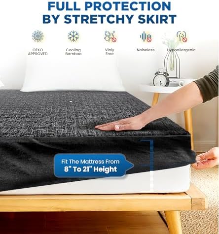 Premium 100% Waterproof Full Mattress Protector, Breathable Cooling 3D Air - Image 4