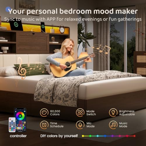 breltam queen size wooden bed frame with 4, package contents