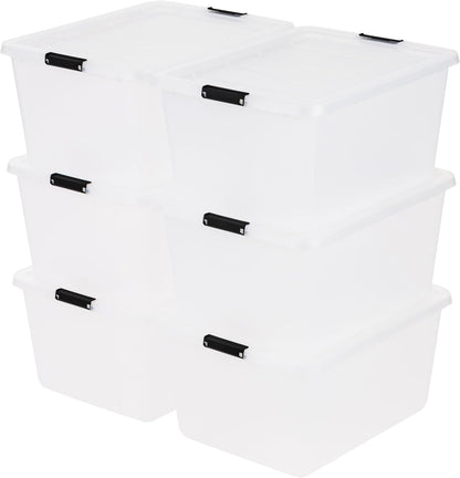 iris usa 6-pack 32.5 quart clip box with, view 9