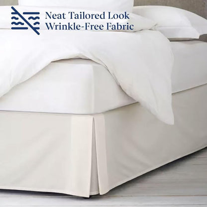 SKY BEDDINGS Luxury Pleated King Bed Skirt - Image 4
