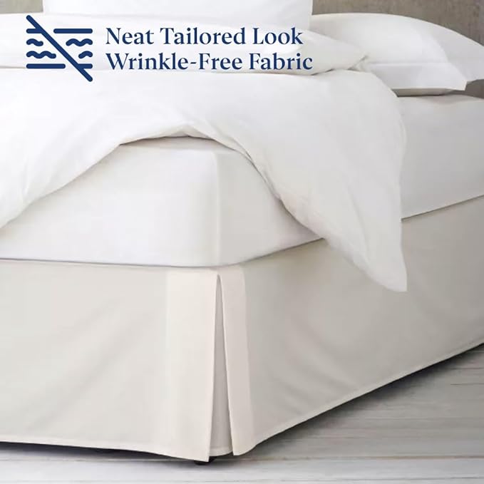 SKY BEDDINGS Luxury Pleated King Bed Skirt - Image 4