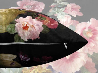 Elegant 24x24 Velvet Floral Pillow Cover, Double Sides Victorian Retro Floral - Image 4