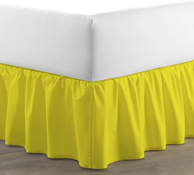 Bed Skirt - Ruffled Bed Skirt 12 Inch Drop Dust Ruffle - Dust Ruffle Bedskirt - Image 3