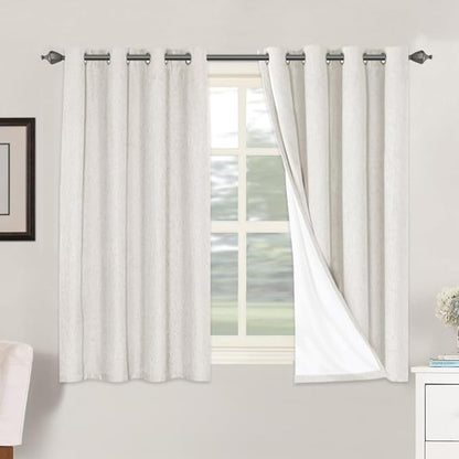 H.VERSAILTEX Primitive Linen Curtains 100% Blackout Curtain Drapes Burlap by HVERSAILTEX