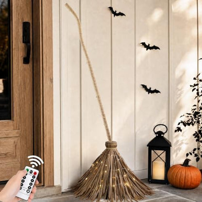 Halloween Decorations – 4.5FT Light Up Witch Broom