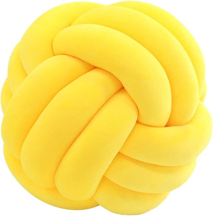 Round Throw Pillow, Soft Handmade Knot Ball Pillows, Home Decoration Pillow by Jackcsale