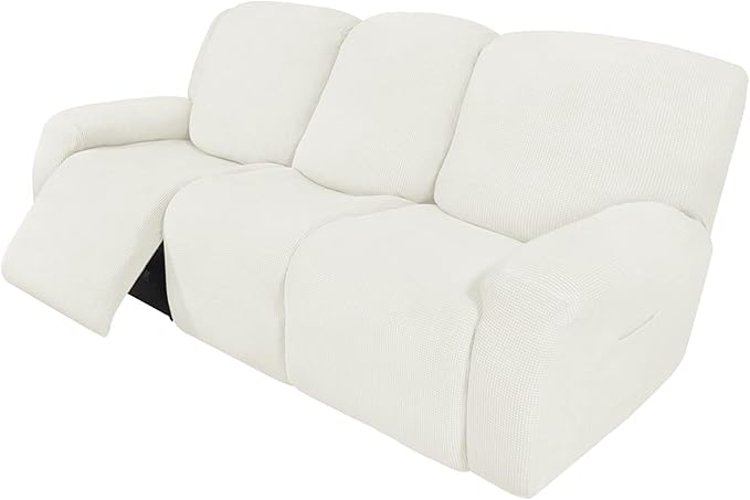 Easy-Going 8 Pieces Recliner Sofa Stretch Sofa Slipcover Sofa Cover Furniture by Easy-Going