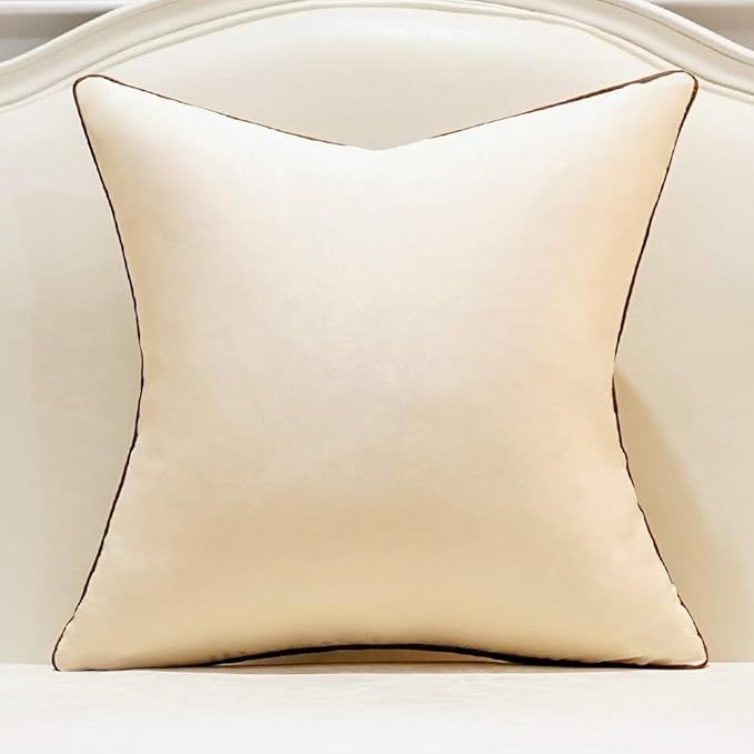 Avigers 18 x 18 Inches Light Brown Peacock Feathers Cushion Cases Luxury Throw - Image 2