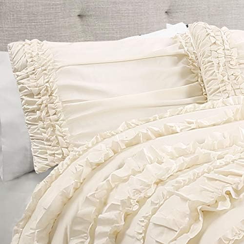 lush decor c07815p13 belle ivory comforter (96 x, side view