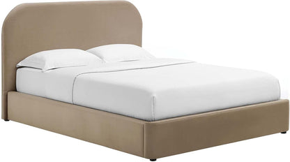 modway keynote modern king size bed frame with, close-up detail
