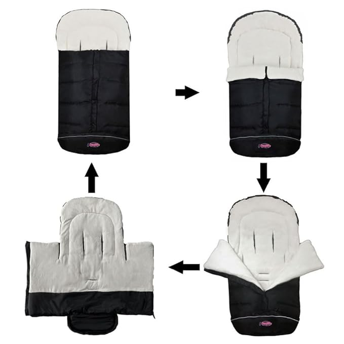 German Designed Universal Stroller Footmuff, 5 Way Zippers Style - Image 2