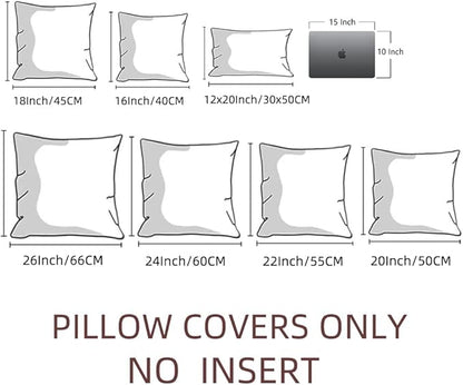 Fancy Homi 4 Packs Boho Fall Euro Decorative Throw Pillow Covers 26x26 Inch - Image 8