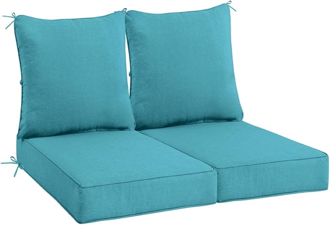 Sundale Outdoor Olefin Deep Seat Cushion Set of 2, Patio Chair Cushion and by SundaleOutdoor