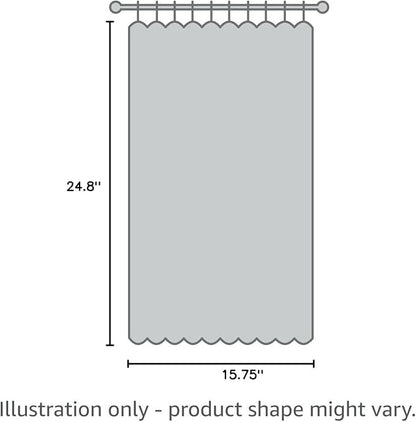 Lush Decor Linen Button Window Curtain Panel, 15.8" W x 24.8" L, Bedroom & - Image 8
