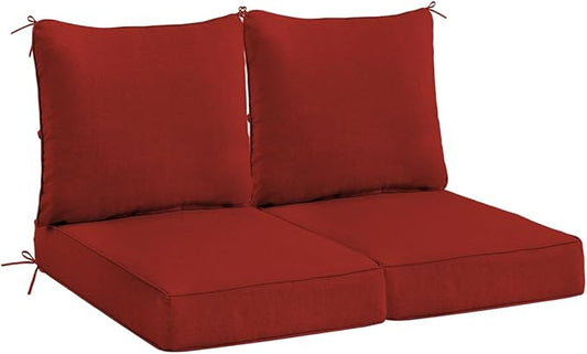 Sundale Outdoor Olefin Deep Seat Cushion Set of 2, Patio Chair Cushion and by SundaleOutdoor