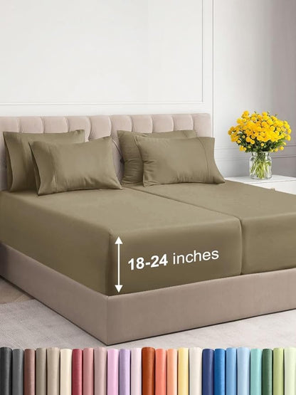 Extra Deep Split King Sheet Set by CGKUnlimited