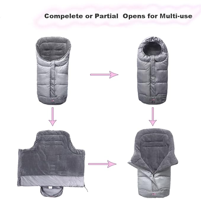 Anti-Kick Winter Stroller Blanket, Warm Cuddly Weather Resistant Baby Footmuff - Image 4