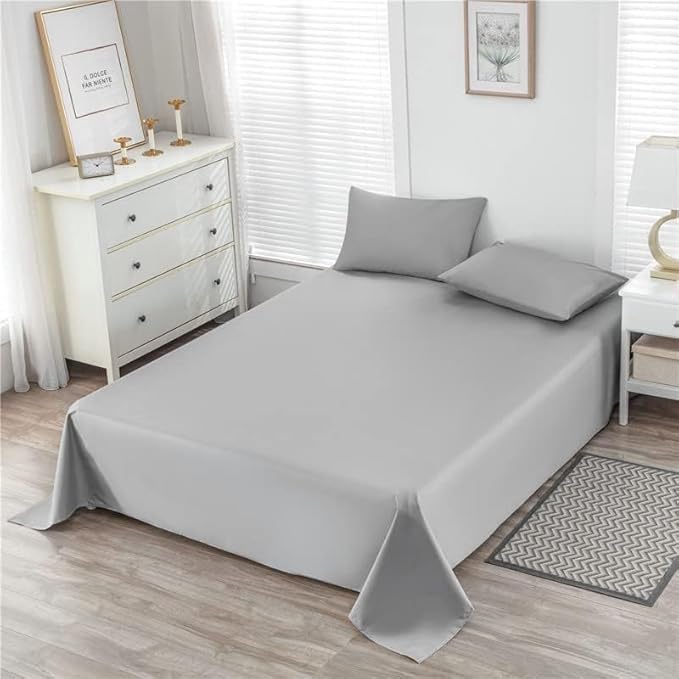 WenBags Lightweight Waterproof Flat Sheet 90 * 98 Inches King Size-Mattress - Image 2