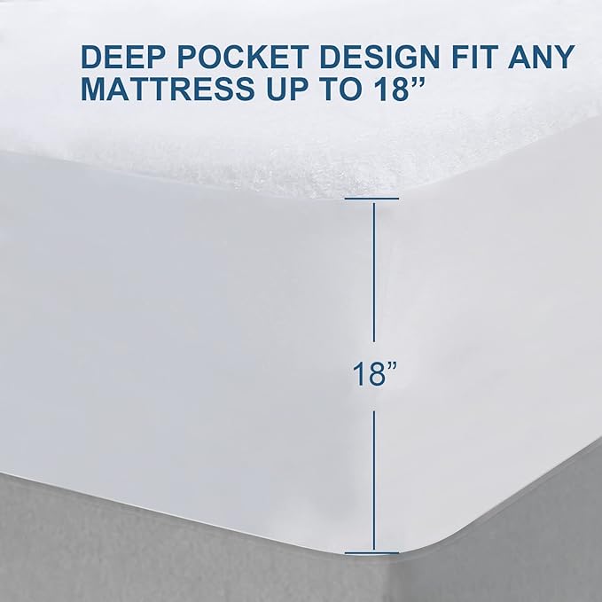Queen Size Mattress Protector Waterproof, Smooth Top Mattress Protector - Image 5