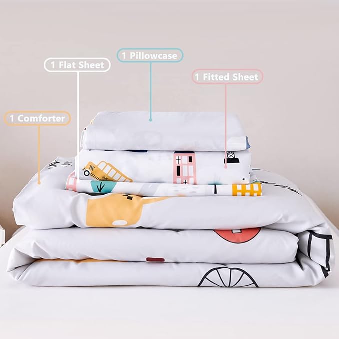 PERFEMET 4 Pcs Toddler Bedding Set - Image 7
