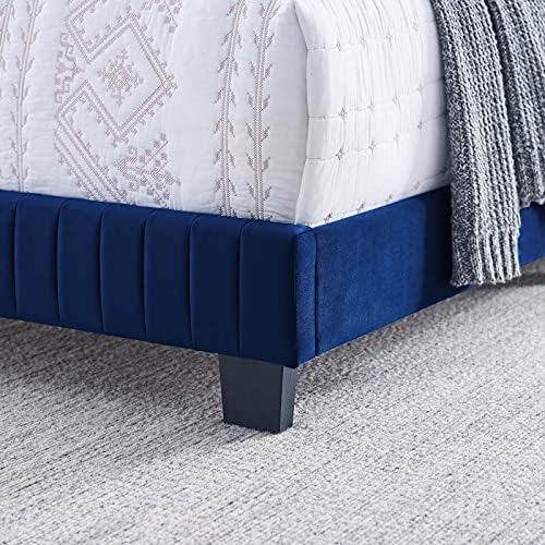 modway celine channel tufted performance velvet king bed, view 9