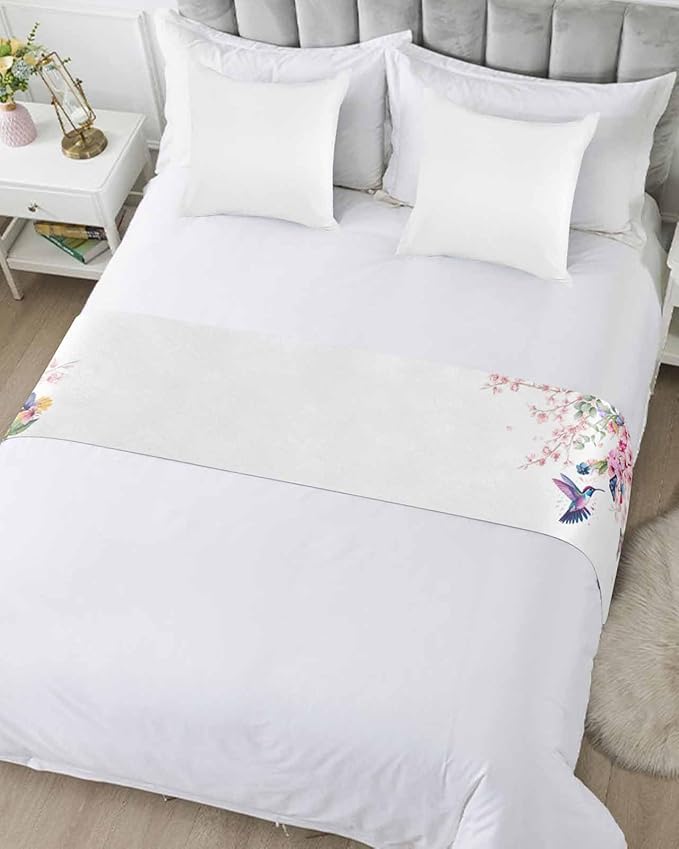 Blossom Floral Hummingbird Bed Runners - Image 3