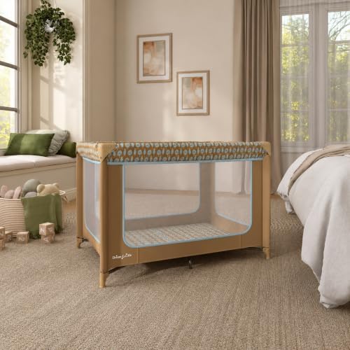 dream on me zodiak portable playard, compact for on a desk or shelf