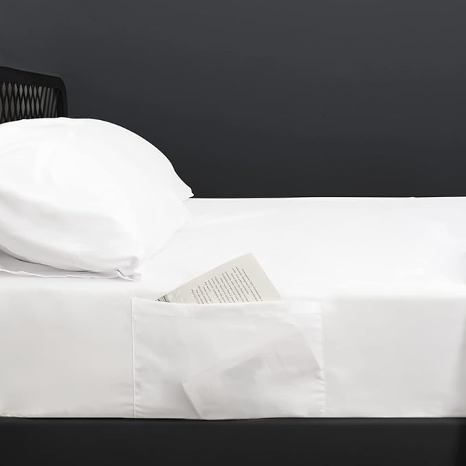 Moonsea Extra Deep Pocket Air Mattress White Sheets Twin Size - Image 4