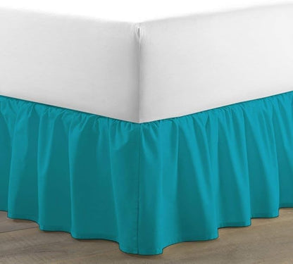 Bed Skirt - Ruffled Bed Skirt 12 Inch Drop Dust Ruffle - Dust Ruffle Bedskirt - Image 4